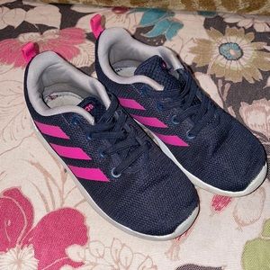 Adidas Girls Sneakers, Pink and Navy size 10